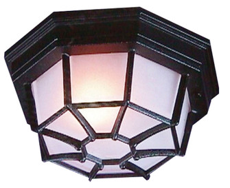 Bulkheads Octagonal Cast One Light Flushmount in Textured Black (46|Z390-TB)