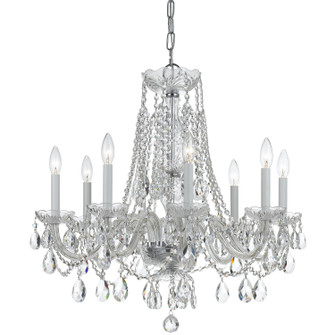 Traditional Crystal Eight Light Chandelier in Polished Chrome (60|1138-CH-CL-SAQ)