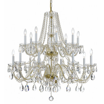 Traditional Crystal 16 Light Chandelier in Polished Brass (60|1139-PB-CL-MWP)