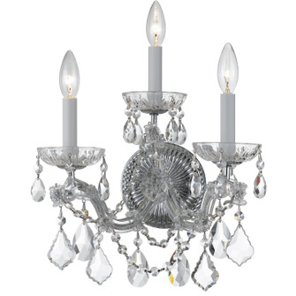 Maria Theresa Three Light Wall Mount in Polished Chrome (60|4403-CH-CL-MWP)