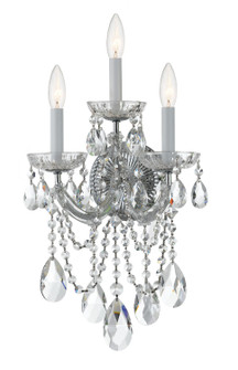 Maria Theresa Three Light Wall Sconce in Polished Chrome (60|4423-CH-CL-S)