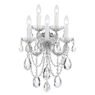 Maria Theresa Five Light Wall Sconce in Polished Chrome (60|4425-CH-CL-MWP)