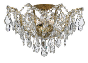 Filmore Five Light Flush Mount in Antique Gold (60|4457-GA-CL-MWP)