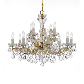 Maria Theresa 12 Light Chandelier in Gold (60|4479-GD-CL-SAQ)