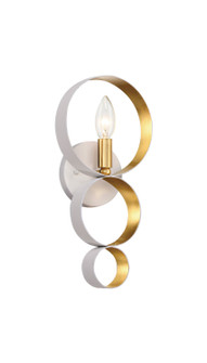 Luna One Light Wall Sconce in Matte White + Antique Gold (60|581-MT-GA)