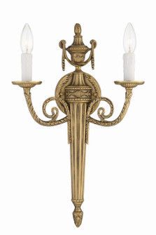 Cast Brass Wall Mount Two Light Wall Sconce in Matte Brass (60|662-MB) Cast Brass Wall Mount Two Light Wall Sconce in Matte Brass (60|662-MB)