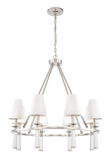 Baxter Eight Light Chandelier in Polished Nickel (60|8867-PN)