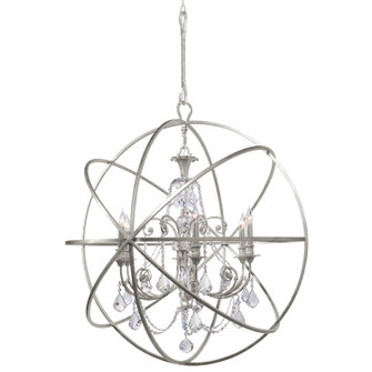 Solaris Six Light Chandelier in Olde Silver (60|9219-OS-CL-S)