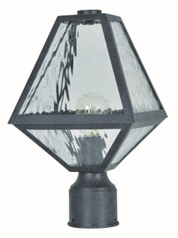 Glacier One Light Outdoor Post Mount in Black Charcoal (60|GLA-9707-WT-BC)