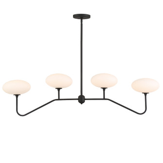 Parker Four Light Chandelier in Black Forged (60|PKR-B8504-BF)