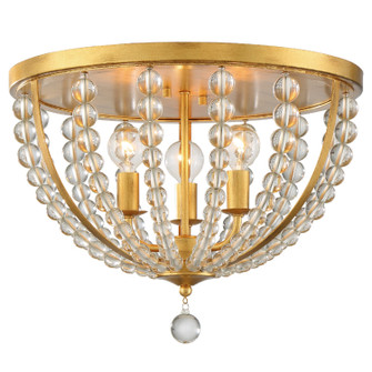 Roxy Three Light Flush Mount in Antique Gold (60|ROX-A9000-GA)