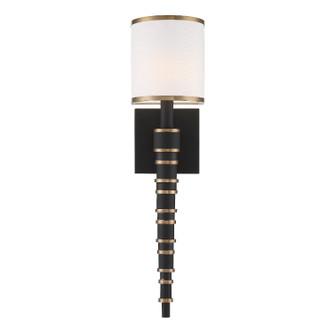 Sloane One Light Wall Sconce in Vibrant Gold + Black Forged (60|SLO-A3601-VG-BF)