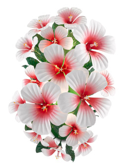 Hibiscus Collection Seven Light Wall Sconce in Glossy White/Pink/Green (142|5000-0171)