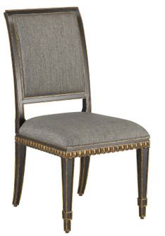 Ines Chair in Caviar Black/Antique Gold (142|7000-0163)