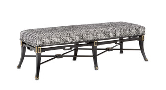 Scarlett Collection Bench in Black/Gold Leaf (142|7000-0492)