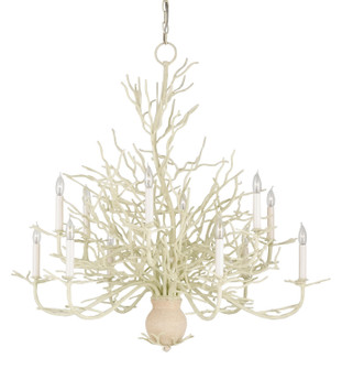 Seaward 12 Light Chandelier in White Coral/Natural Sand (142|9188)