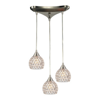 Kersey Three Light Pendant in Satin Nickel (45|10341/3)