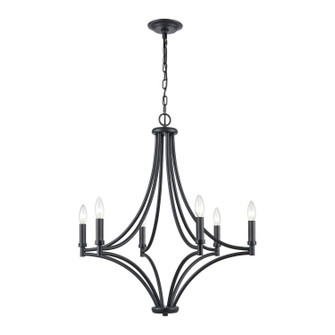 Spanish Villa Six Light Chandelier in Charcoal (45|33436/6)