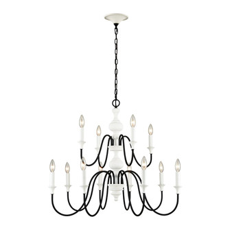 Val de Loire 12 Light Chandelier in White (45|33470/8+4)