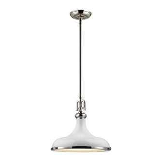 Rutherford One Light Pendant in Gloss White (45|57041/1)