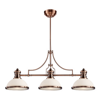 Chadwick Three Light Linear Chandelier in Antique Copper (45|66245-3)