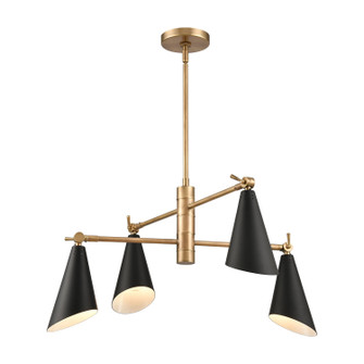 Luca Four Light Chandelier in Natural Brass (45|89216/4)