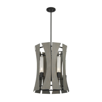 Pennino LED Pendant in Matte Black W/ Grey Wood (40|38163-012)