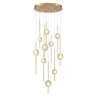 Barletta LED Chandelier in Brass Anodized Aluminum (40|39464-026)