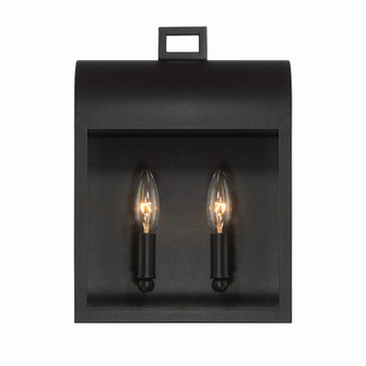 Sawyer Two Light Outdoor Wall Sconce in Satin Black (40|41969-014)