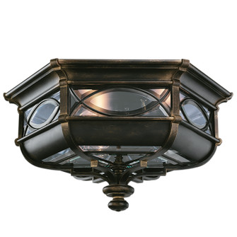 Warwickshire Three Light Outdoor Flush Mount in Black (48|611682ST)