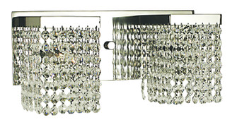 Gemini Two Light Wall Sconce in Polished Silver with Clear Crystal (8|1992 PS)