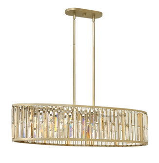 Gemma LED Linear Chandelier in Silver Leaf (138|FR33738SLF)