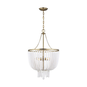 Jackie Four Light Pendant in Satin Brass (454|5180704EN-848)