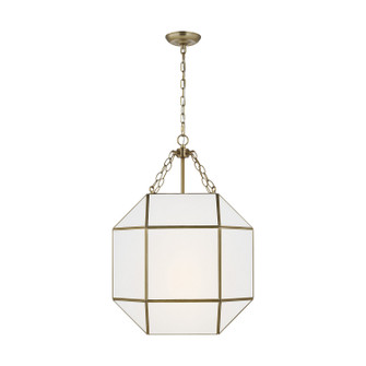 Morrison Three Light Lantern in Satin Brass (454|5279453EN-848)