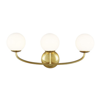 Galassia Three Light Vanity in Burnished Brass (454|AEV1013BBS)
