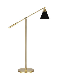 Wellfleet One Light Floor Lamp in Midnight Black and Burnished Brass (454|CT1121MBKBBS1)