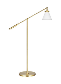 Wellfleet One Light Floor Lamp in Matte White and Burnished Brass (454|CT1121MWTBBS1)