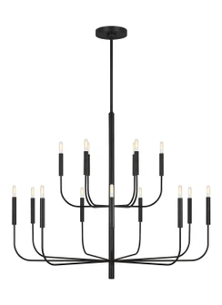 Brianna 15 Light Chandelier in Aged Iron (454|EC10015AI)