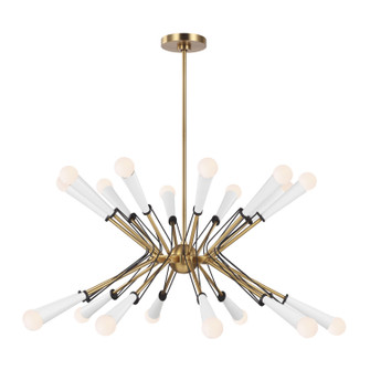 Piro 20 Light Chandelier in Burnished Brass (454|EC11320MBKBBS)