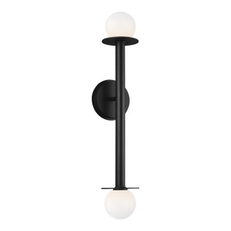 Nodes Two Light Wall Sconce in Midnight Black (454|KWL1012MBK) Nodes Two Light Wall Sconce in Midnight Black (454|KWL1012MBK)