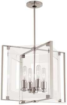 Crystal-Clear Four Light Pendant in Polished Nickel (42|P1404-613)