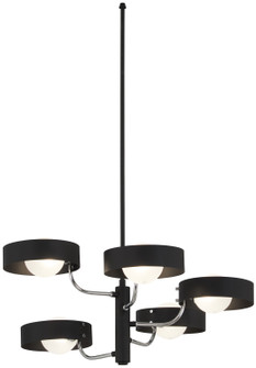 Lift Off Five Light Chandelier in Sand Coal And Polished Nickel (42|P1565-729)
