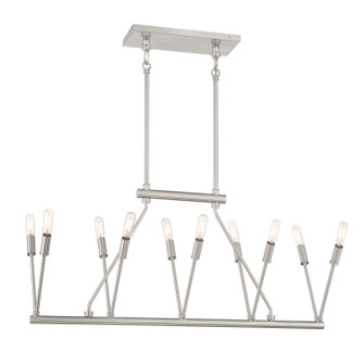 Royalty Ten Light Island Pendant in Brushed Nickel (42|P1689-084)