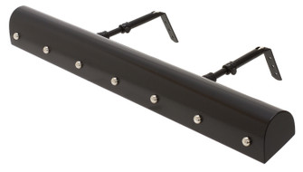 Classic Traditional Three Light Picture Light in Black with Polished Nickel (30|TB24-BLK/PN)