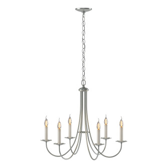 Simple Lines Simple Sweep 6 Arm Chandelier in Vintage Platinum (39|101160-SKT-82)