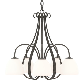 Sweeping Taper Sweeping Taper 5 Arm Chandelier in Dark Smoke (39|101445-SKT-07-GG0001)