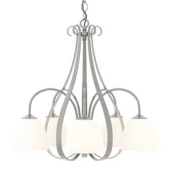 Sweeping Taper Sweeping Taper 5 Arm Chandelier in Sterling (39|101445-SKT-85-GG0001)