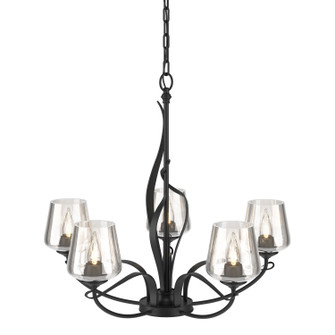 Flora Five Light Chandelier in Black (39|103040-SKT-10-ZM0236)