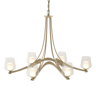 Ribbon Six Light Chandelier in Soft Gold (39|104116-SKT-84-ZU0291)