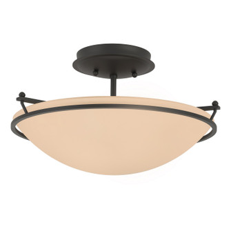 Simple Lines Two Light Semi-Flush Mount in Black (39|124302-SKT-10-SS0047)